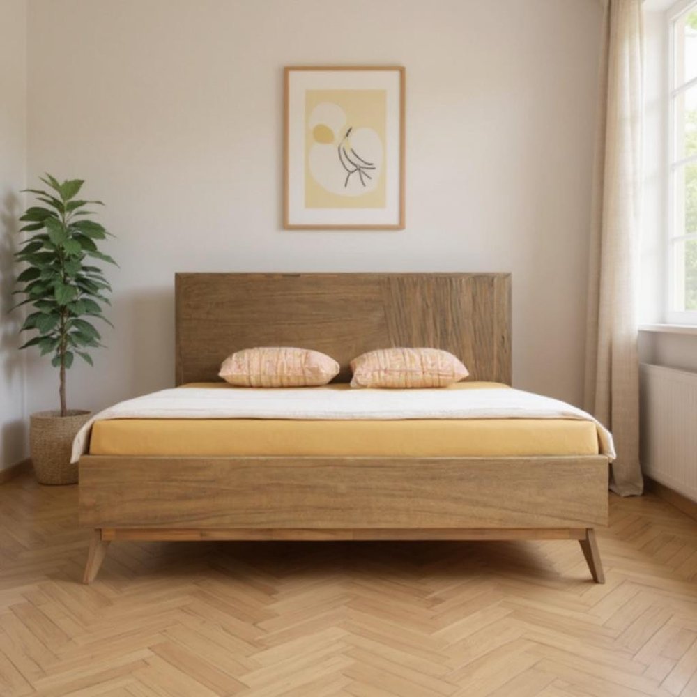 Natural Wood Queen Bed Frame
