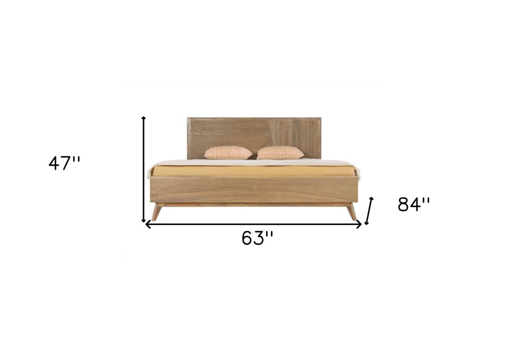 Natural Wood Queen Bed Frame