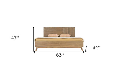 Natural Wood Queen Bed Frame