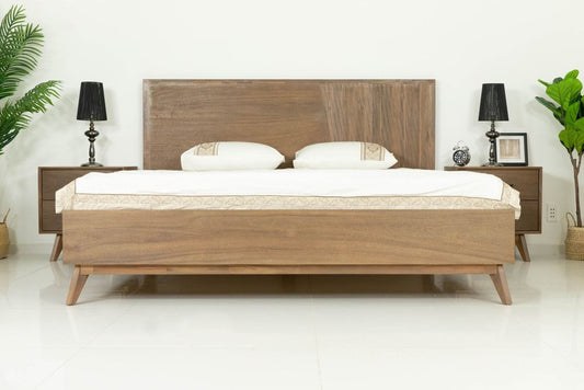 Natural Wood King Bed Frame