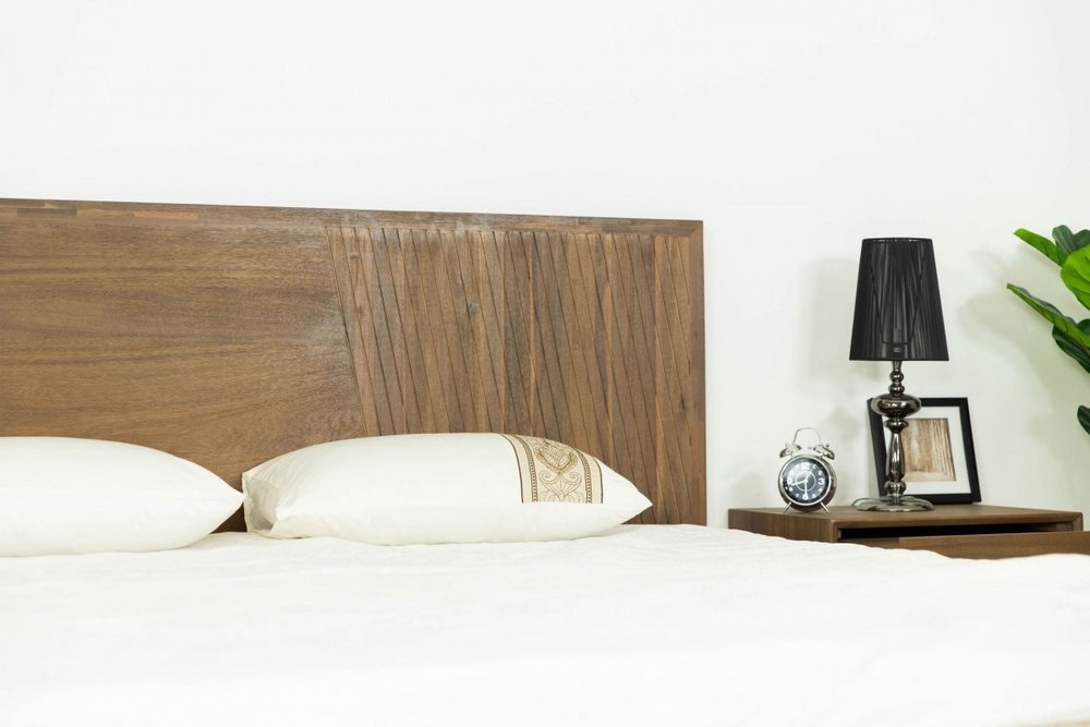 Natural Wood King Bed Frame