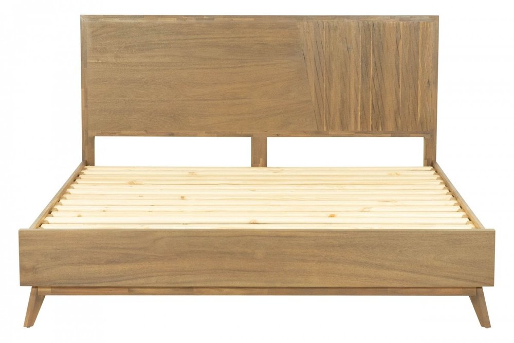 Natural Wood King Bed Frame