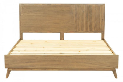 Natural Wood King Bed Frame