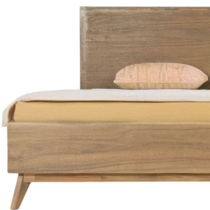Natural Wood King Bed Frame