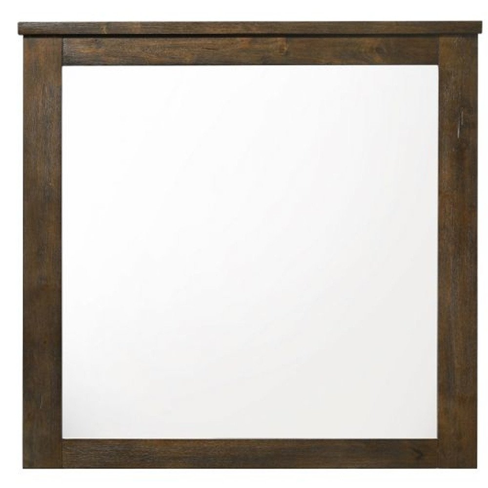 40" Square Wood Framed Mounted Dresser Mirror