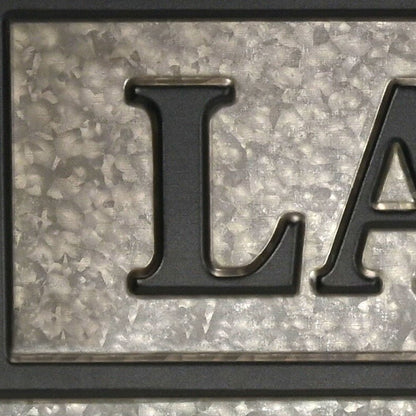 10" X 36" Gray Laundry Galvanized Metal Wall Decor