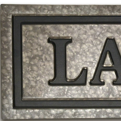 10" X 36" Gray Laundry Galvanized Metal Wall Decor