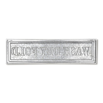 10" X 36" Gray Wash Dry Fold Metal Wall Decor