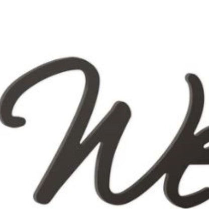 10" X 27" Black Welcome Wall Decor