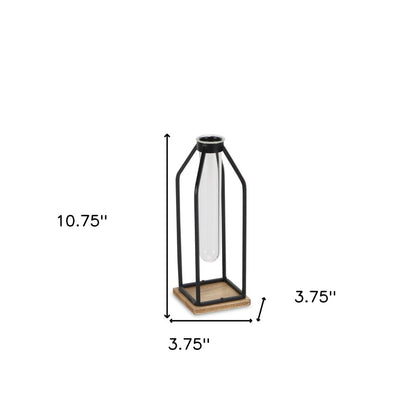 11" Black Glass Tabletop Sculpture