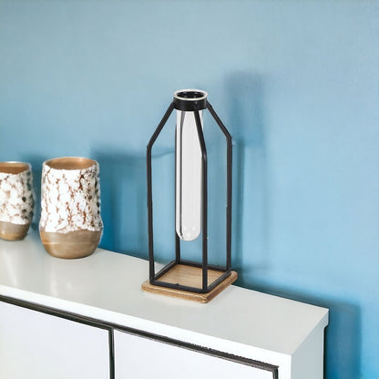 11" Black Glass Tabletop Sculpture