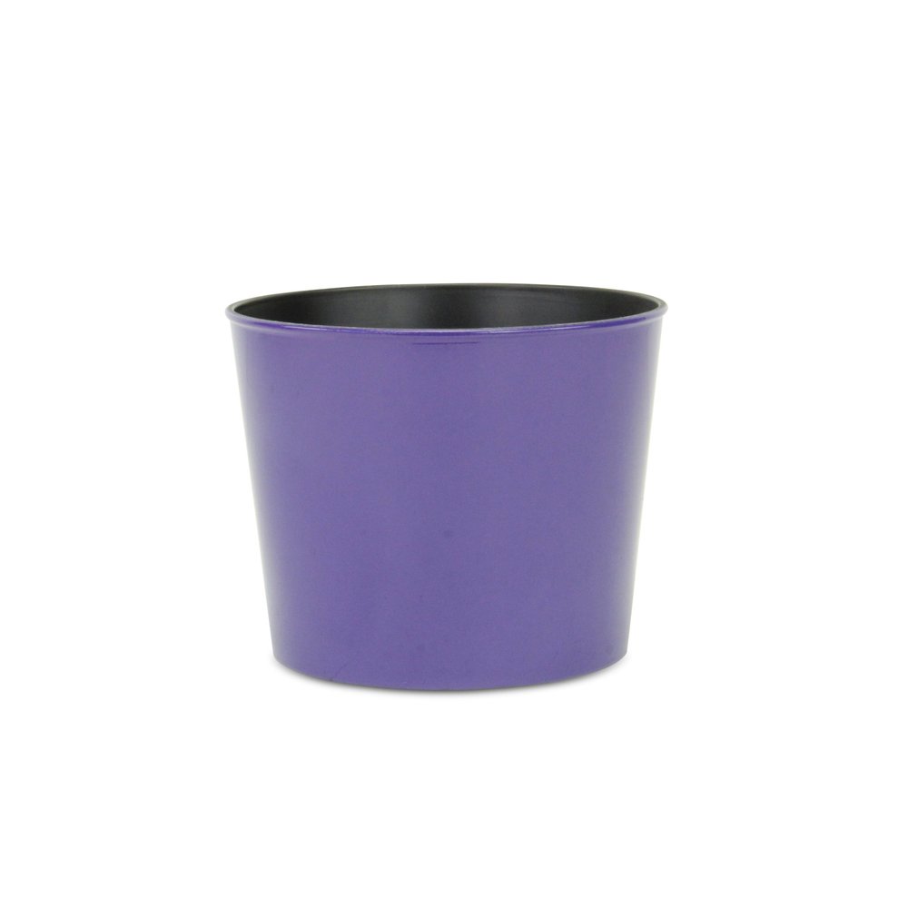 7" Navy Blue Recycled Plastic Indoor Outdoor Round Pot Planter
