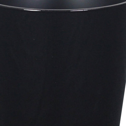7" Black Recycled Plastic Indoor Outdoor Round Pot Planter