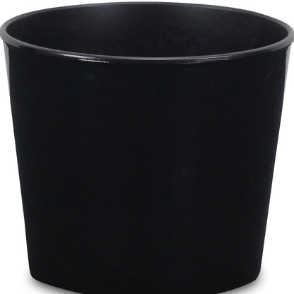 6" Black Recycled Plastic Indoor Outdoor Round Pot Planter
