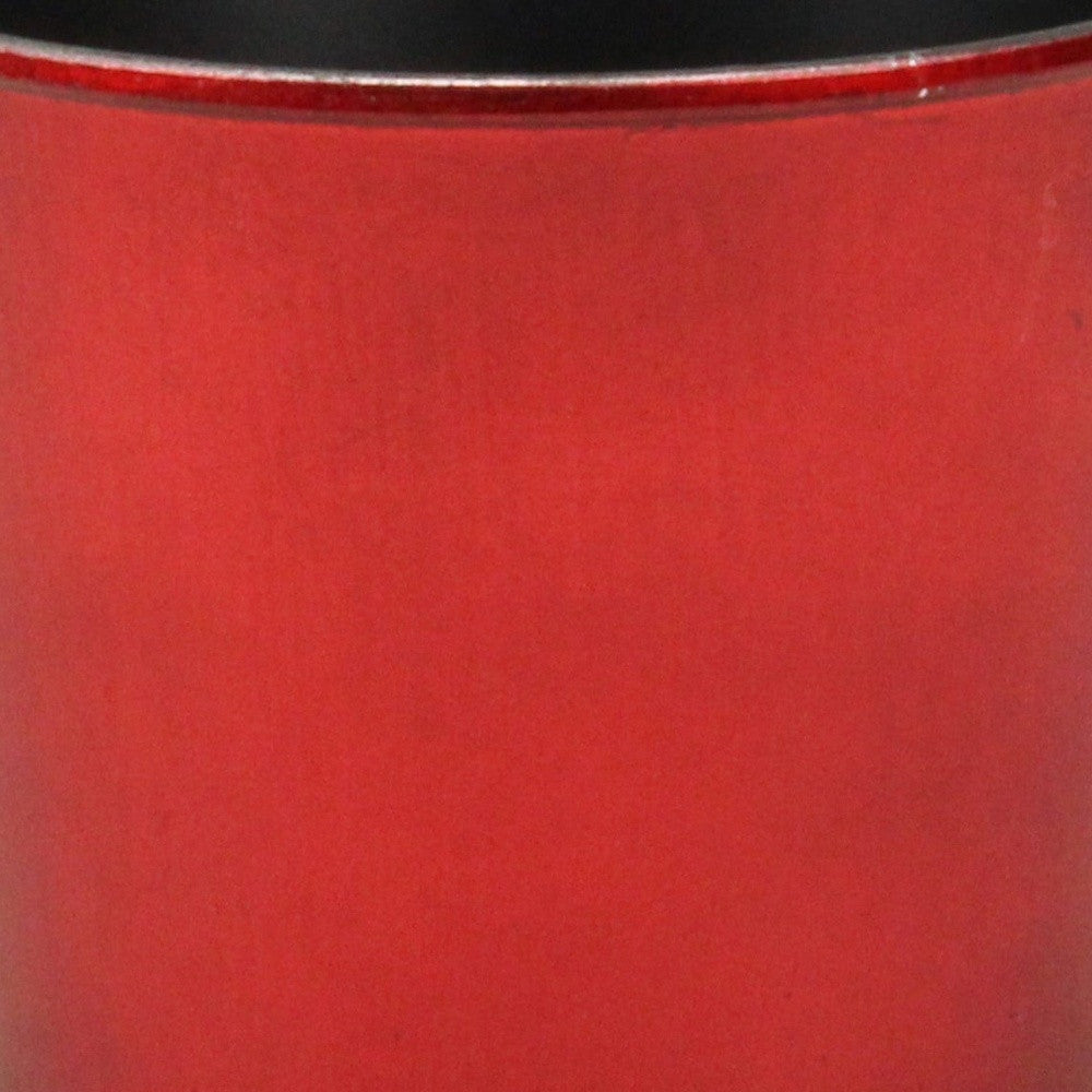 6" Red Recycled Plastic Indoor Outdoor Round Pot Planter