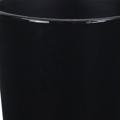 5" Black Recycled Plastic Indoor Outdoor Round Pot Planter