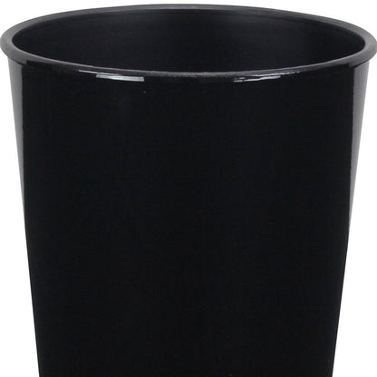 5" Black Recycled Plastic Indoor Outdoor Round Pot Planter