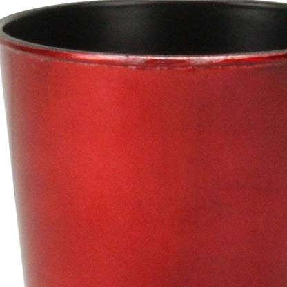5" Red Recycled Plastic Indoor Outdoor Round Pot Planter
