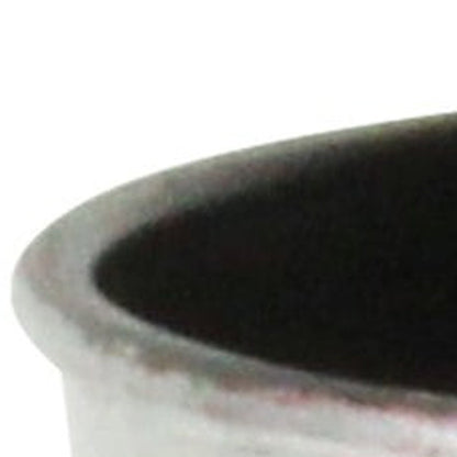 5" Silver Recycled Plastic Indoor Outdoor Round Pot Planter