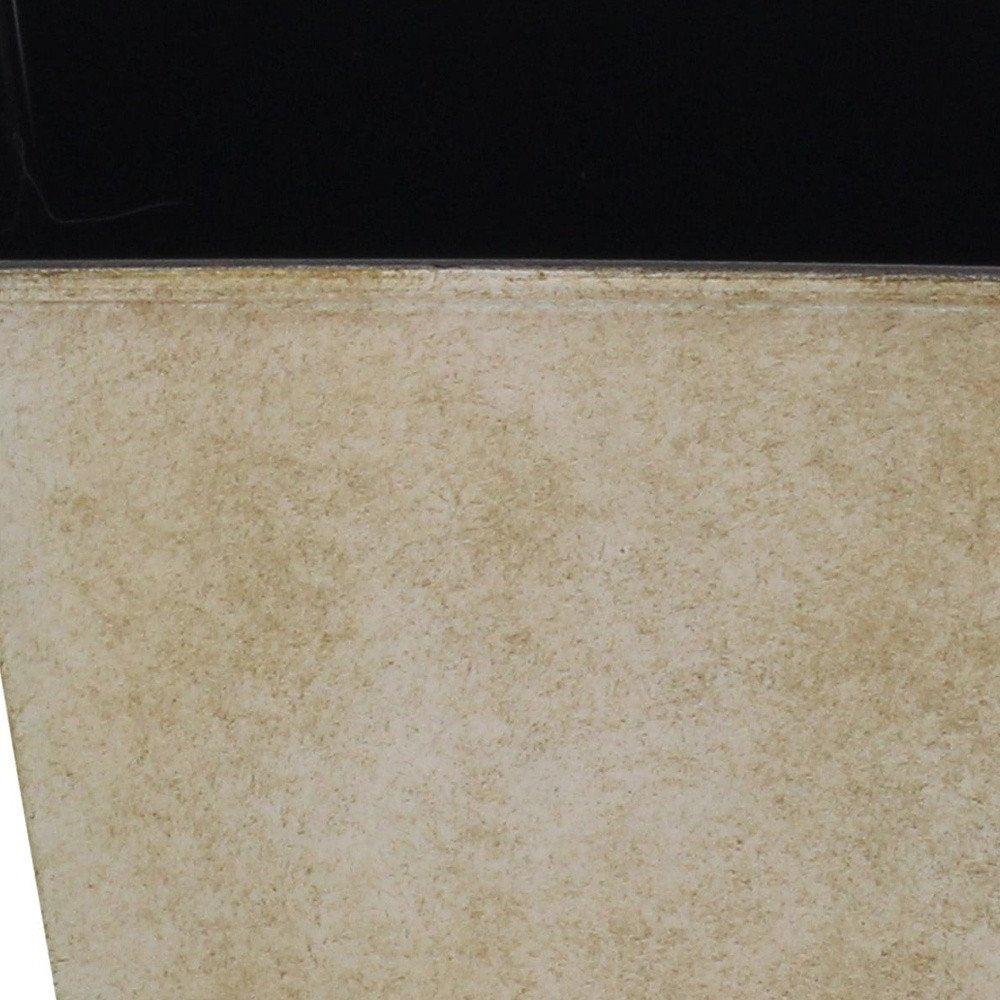 5" Cream Recycled Plastic Indoor Outdoor Square Pot Planter