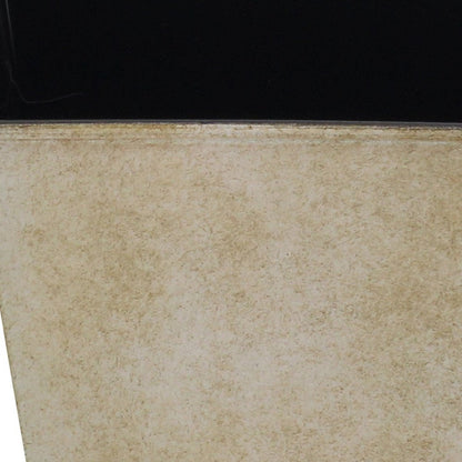 5" Cream Recycled Plastic Indoor Outdoor Square Pot Planter