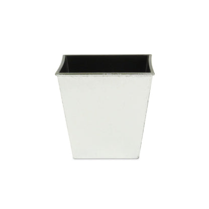 5" Silver Recycled Plastic Indoor Outdoor Square Pot Planter