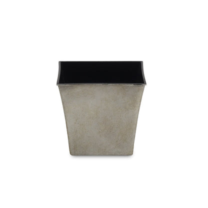 7" Gray Recycled Plastic Indoor Outdoor Square Pot Planter