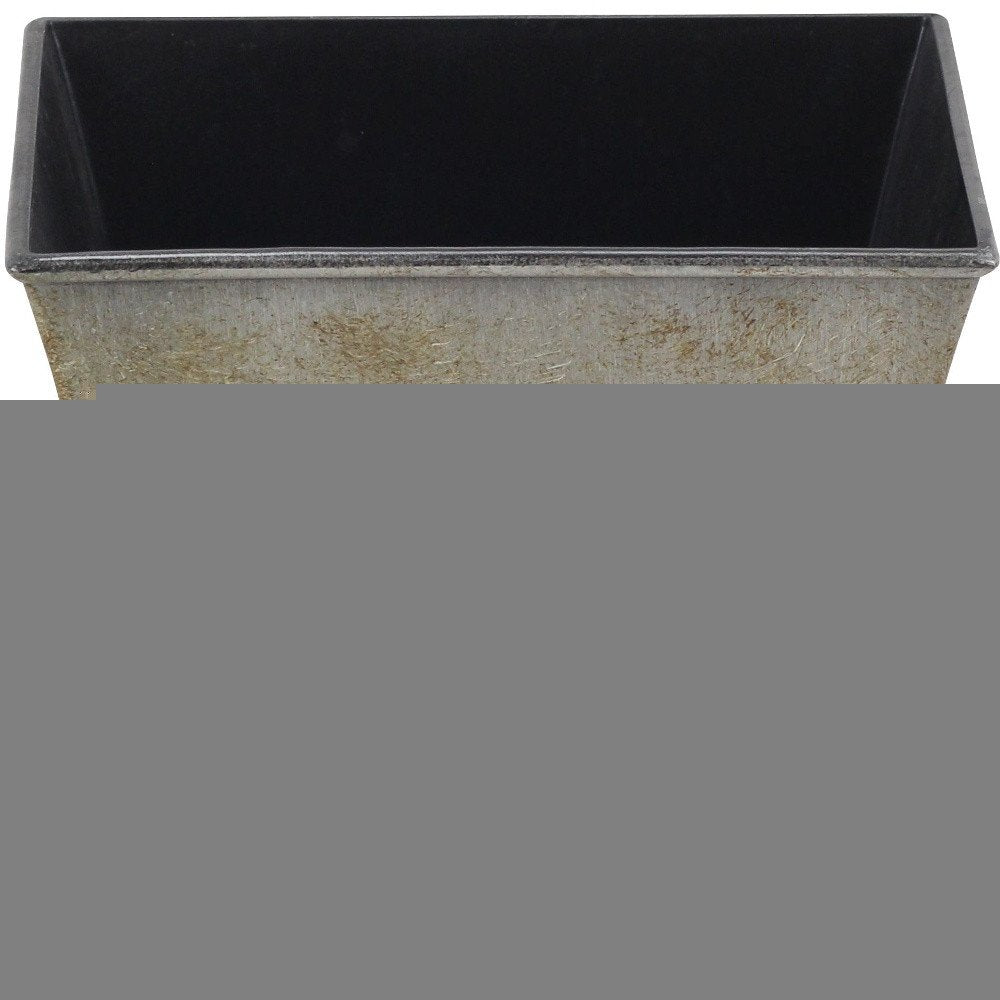 7" Gray Recycled Plastic Indoor Outdoor Square Pot Planter