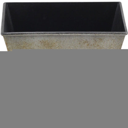 7" Gray Recycled Plastic Indoor Outdoor Square Pot Planter