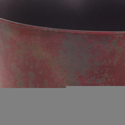 12" Red Recycled Plastic Indoor Outdoor Round Pot Planter