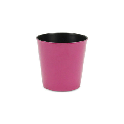 5" Hot Pink Recycled Plastic Indoor Outdoor Round Pot Planter
