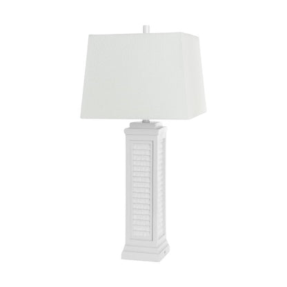 Set of Two 32" White Table Lamp Coastal With White Shade