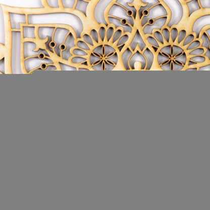 Turquoise And Gold Solid Wood Geometric Shapes Wall Decor