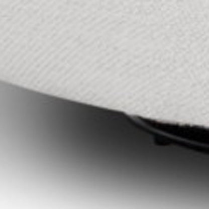 47" Off White And Black Upholstered Swivel Barrel Chair