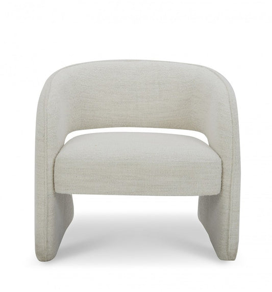31" Cream Upholstered Arm Chair