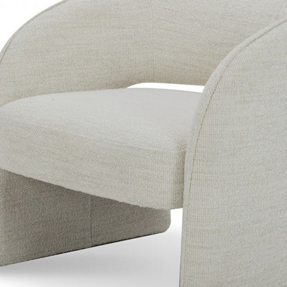 31" Cream Upholstered Arm Chair