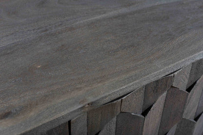 35" Dark Gray Solid Wood Sideboard with Two Doors