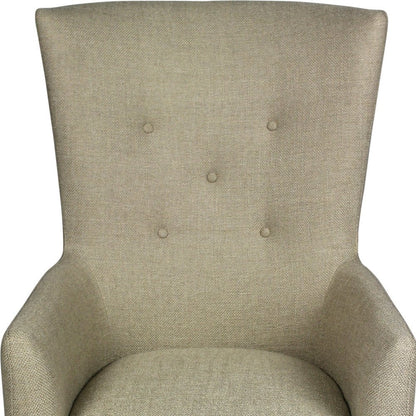 28" Sand 100% Polyester And Natural Solid Color Lounge Chair