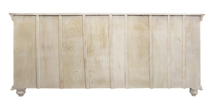 71" Beige Solid Wood Sideboard with Four Doors