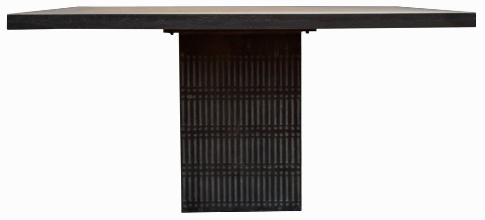 60" Brown Square Solid Wood Dining Table