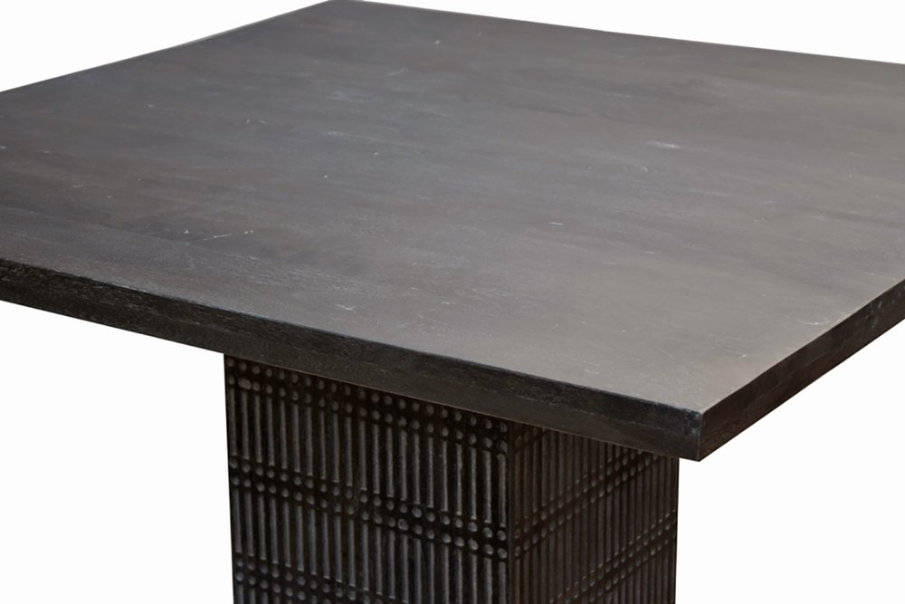 60" Brown Square Solid Wood Dining Table