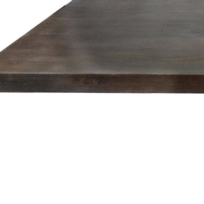 42" Brown Solid Wood Dining Table
