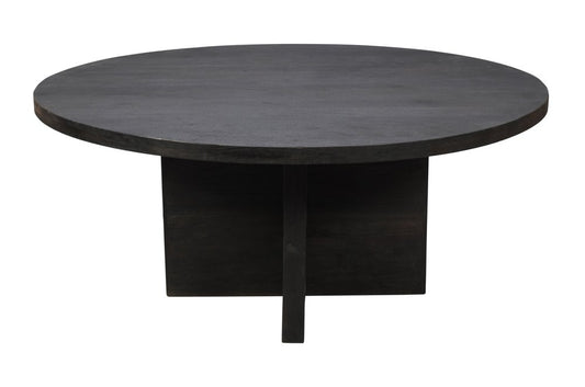 60" Gray Rounded Solid Wood Pedestal Base Dining Table