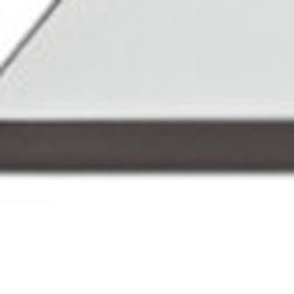 39" Clear and White Glass And Wood Square Pedestal Coffee Table With Shelf