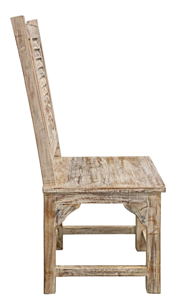 Set of Two Light Brown Wood Slat Back Dining Side Chairs