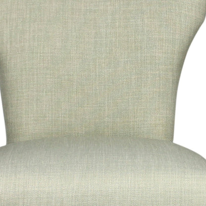 Set of Two Ivory and Brown Upholstered Fabric Dining Parsons Chairs