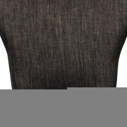 Set of Two Dark Gray And Brown Upholstered Fabric Dining Parsons Chairs