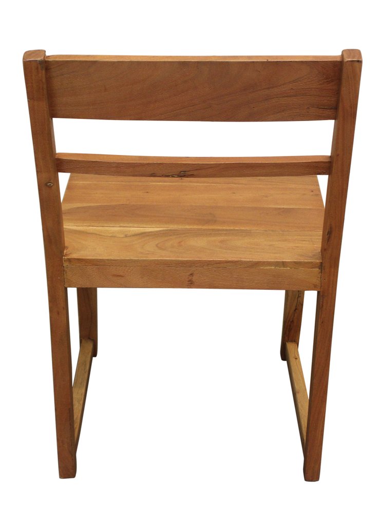 Set of Two Natural Ladder Back Dining Side Chairs