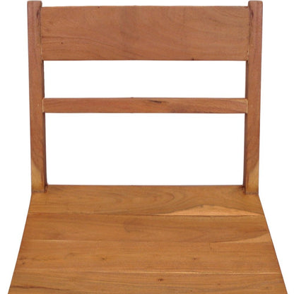 Set of Two Natural Ladder Back Dining Side Chairs