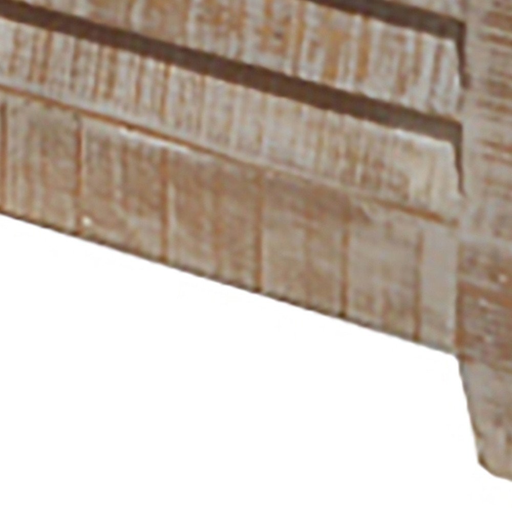 40" Gray Solid Wood Square Distressed Lift Top Solid Trunk Coffee Table